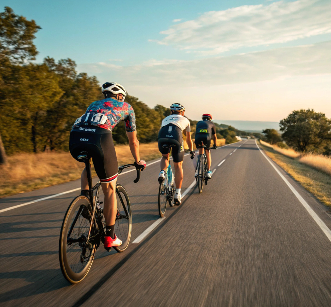 Group of cyclists